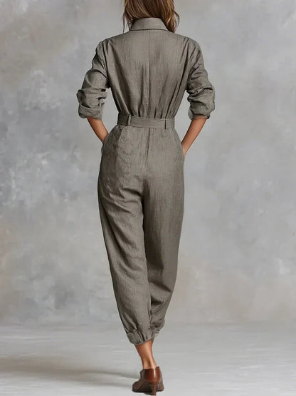 Megan | Linen-Cotton Jumpsuit